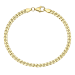 BNH panserarmbånd i forgyldt sølv 17 cm x 4,0 mm