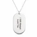 dogtag Navnehalskæde med vedhæng i sølv - My Letter