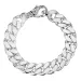 BNH panserarmbånd i sølv 21 cm x 10,5 mm