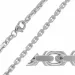 BNH Anker facet armbånd i 14 karat hvidguld 17 cm x 3,4 mm