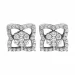 blomster diamant ørestikker i 14 karat hvidguld med diamant