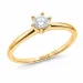 0,50 ct lab grown diamant solitairering i 9 karat guld 0,50 ct