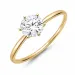 0,50 ct lab grown diamant solitairering i 9 karat guld 0,50 ct