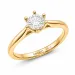 0,50 ct lab grown diamant solitairering i 9 karat guld 0,50 ct