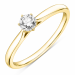 0,50 ct lab grown diamant solitairering i 9 karat guld 0,50 ct