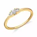 diamant guld ring i 14 karat guld 0,15 ct 0,06 ct