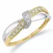 lab grown diamant ring i 9 karat guld.- og hvidguld 0,10 ct