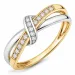 lab grown diamant ring i 9 karat guld.- og hvidguld 0,10 ct