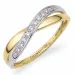 lab grown diamant ring i 9 karat guld.- og hvidguld 0,08 ct