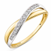 lab grown diamant ring i 9 karat guld.- og hvidguld 0,08 ct