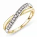 lab grown diamant ring i 9 karat guld.- og hvidguld 0,08 ct