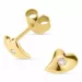 Hjerte øreringe i 8 karat guld med zirkoner