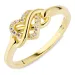 infinity zirkon ring i forgyldt sølv