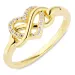 infinity zirkon ring i forgyldt sølv