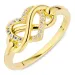 infinity zirkon ring i forgyldt sølv