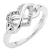 infinity zirkon ring i sølv