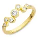 zirkon ring i forgyldt sølv - Bubbly Sparkle