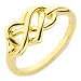 infinity ring i forgyldt sølv - Amoré