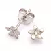 blomster øreringe i sølv med diamant 