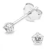 3 mm zirkon solitaireørestikker i sølv