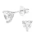hjerte zirkon solitaireørestikker i sølv