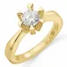 diamant ring i 14 karat guld 0,50 ct