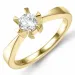 diamant solitairering i 14 karat guld 0,40 ct