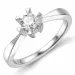 diamant solitairering i 14 karat hvidguld 0,40 ct