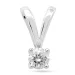 solitairevedhæng i 14 karat hvidguld 0,40 ct