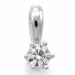 diamant solitairevedhæng i 14 karat hvidguld 0,20 ct