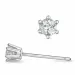 2 x 0,10 ct solitaireørestikker i 14 karat hvidguld med diamant