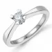 0,10 ct solitaire ring i 14 karat hvidguld