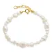perle armbånd i forgyldt sølv