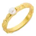 perle ring i forgyldt messing - Eliné