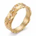zirkon ring i forgyldt messing - Lumé Etched