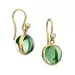 Julie Sandlau PRIME grønne øreringe i sølv med 22 karat forgyldning grøn krystal hvid zirkon