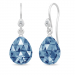 Julie Sandlau krystal øreringe i sølv blå krystal hvid zirkon
