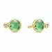 Julie Sandlau grønne krystaller øreringe i forgyldt sølv grøn krystal hvid zirkon