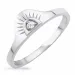 Kollektionsprøve sol zirkon ring i sølv
