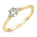 Kollektionsprøve zirkon ring i 9 karat guld