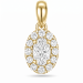 lab grown diamant vedhæng i 14 karat guld 0,46 ct 0,22 ct