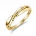 abstrakt diamant ring i 9 karat guld 0,03 ct