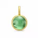 elegant Julie Sandlau Primini rundt grønt krystal vedhæng i forgyldt sølv grøn krystal