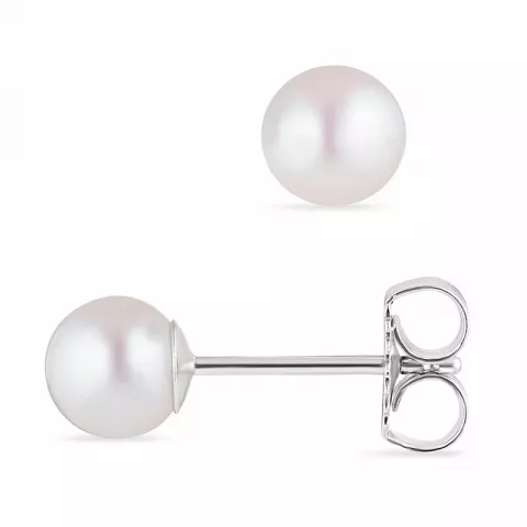 6-6,5 mm perle ørestikker i sølv