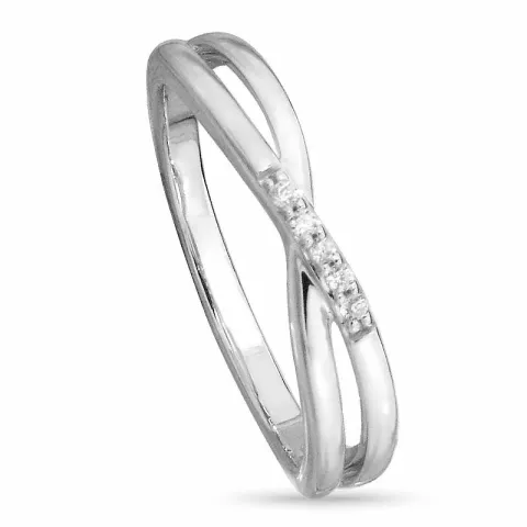 Elegant hvid zirkon ring i sølv