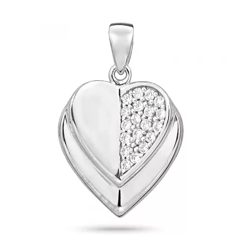 hjerte smykke i sølv