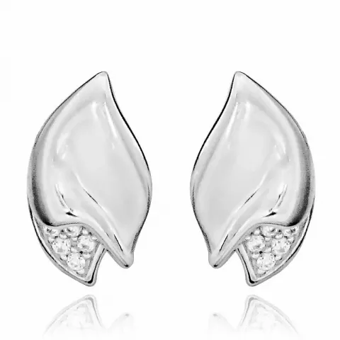 abstrakt øreringe i sølv