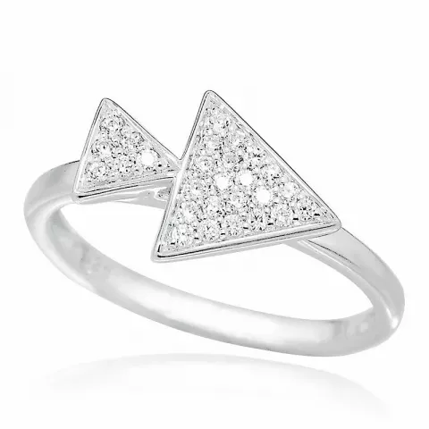 trekant ring i sølv