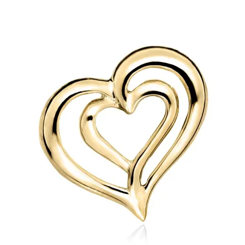 Elegant hjerte vedhæng i 9 karat guld