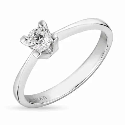 zirkon ring i sølv